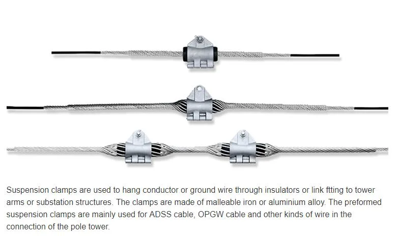 High Quality Overhead Lines Opgw Cable Double Suspension Clamp