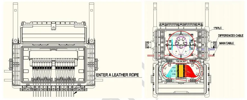 Optical Fiber 16 Ports Sc Cores Aerial Fiber Access Terminal Box with Mechanical Sealing and Clip Lock