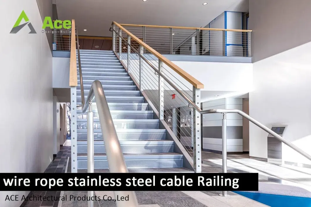 Cable Railing Stainless Steel Balcony Vertical D Metal Electrical Guide Customized Hardware Cable Railing