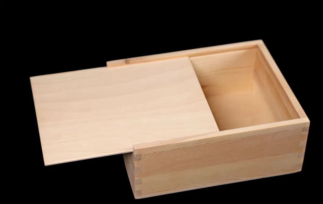 Unique Solid Wooden Gift Box with Sliding Lid, Wood Packing Boxes