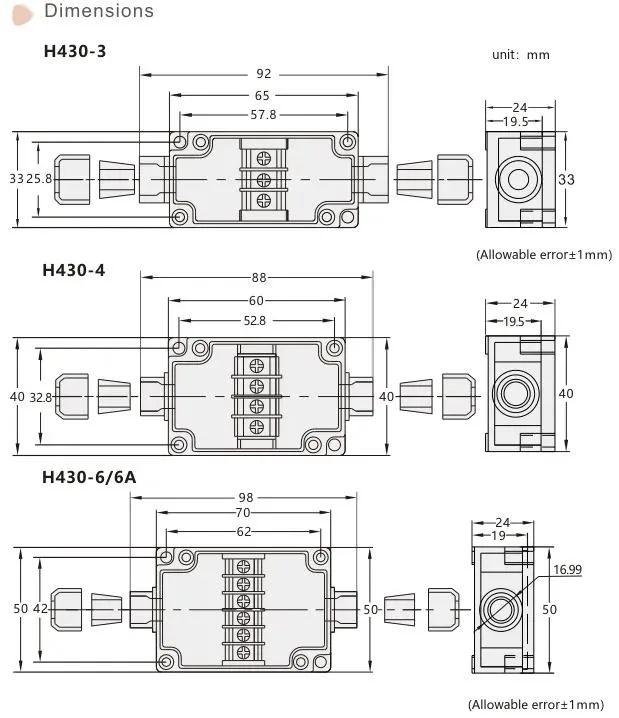 Siron H430 One in and One out Terminal Waterproof Junction Box