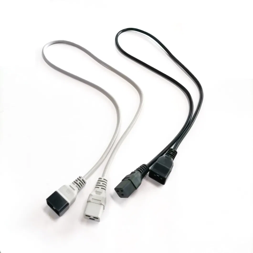 Grey AC Power Cord IEC C19 to C20 PDU Server Cable 6&prime; 14AWG