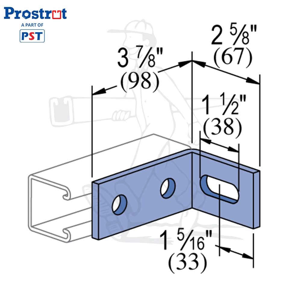 Zinc Plated Slotted Adjustment Angle Plate for Channel General Fittings