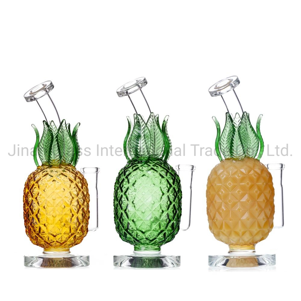 2022 Hookahs Pineapple Pipe Smoke Pipe DAB Rigs Water Smoking Pipes Design 7.8 Inch Height 14.4mm Joint with Quartz Banger or Slide Bowl