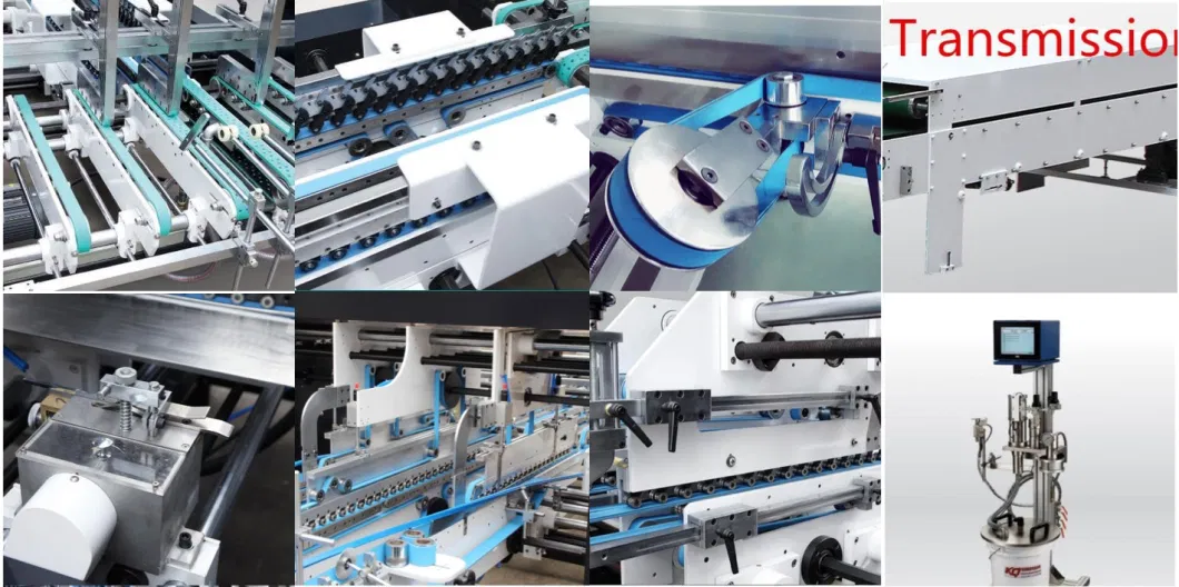Full Automatic Paper Carton Gluing Making Crash Lock Bottom Package Cake Box Two Pieces Joint Folder Gluer Machine