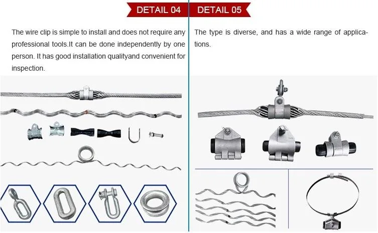 High Quality Overhead Lines Opgw Cable Double Suspension Clamp