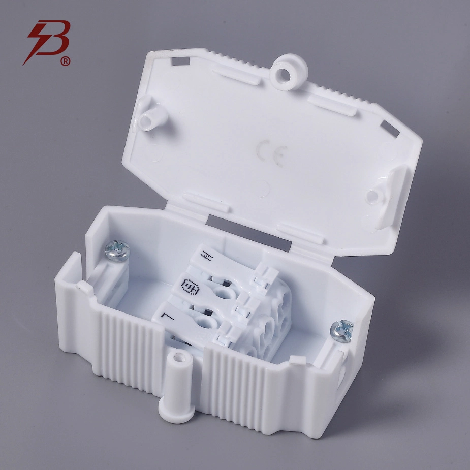 Plastic Protection Wiring Junction Box with 3 Poles Cable Connector