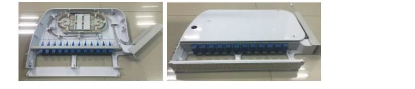 Plastic 24/48/120 Core LC/Sc/St Fiber Patch Panel/Enclosure Rotary Type ODF 1u 19&quot; Rack Mounted