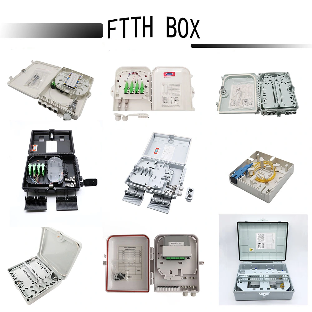 FTTH Box 4 Core PC ABS Material Outdoor Fiber Optic Distribution Box FTTH Distribution Box