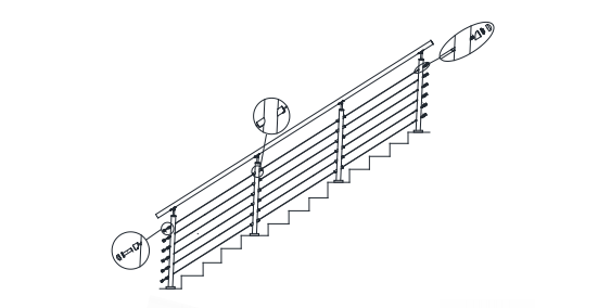 1/8&quot; Stainless Steel Cable Tensioner Hardware for Staircase Cable Railing