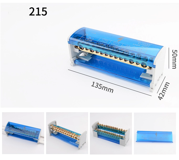 407 Terminal Block Rail Brass Busbar Connector Universal Connection Junction Box