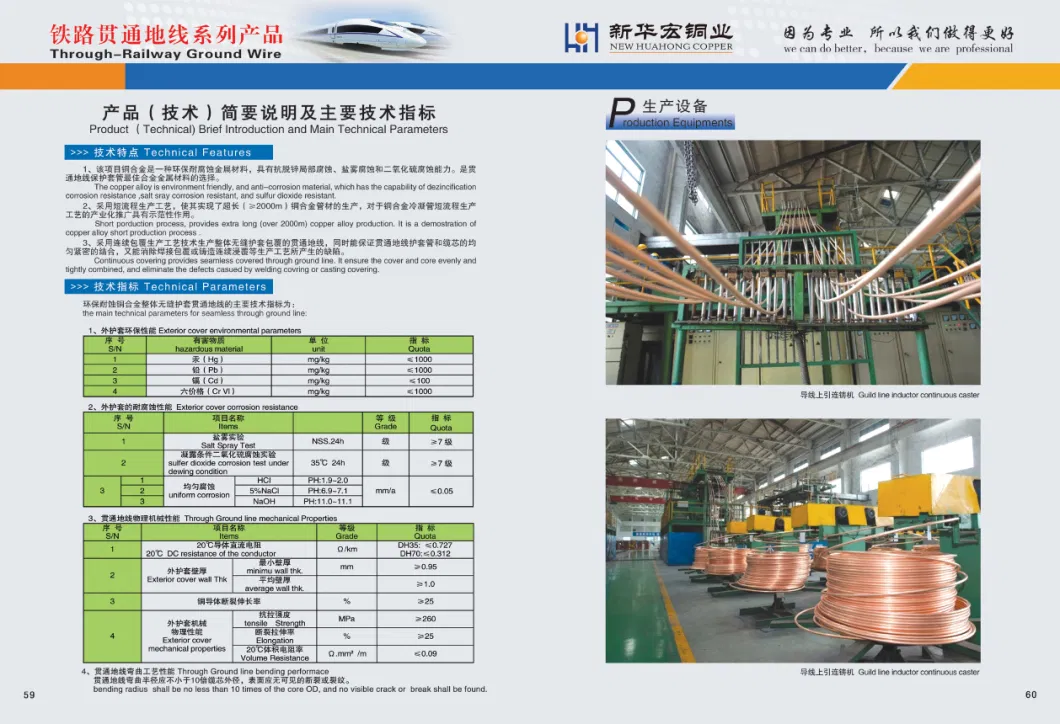 Through Ground Wire S-Dh70, S-Dh35, with Crcc Certificate, Hhp Copper, Hehong Precision, Hsr Grounding Contactor/Wire, Hsr Fittings, Hsr Flexible Braid Lug