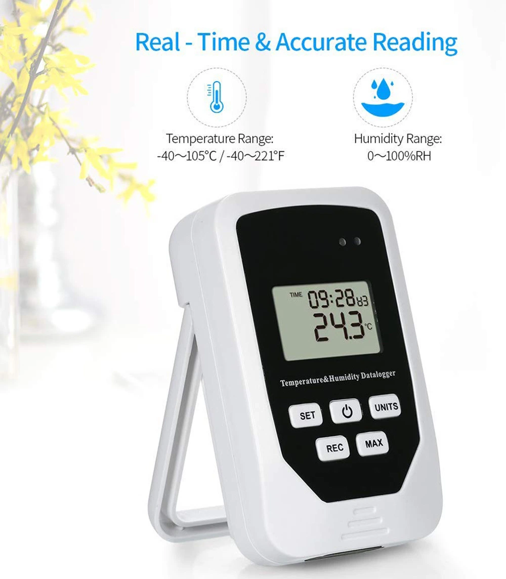 Monitor Sensor LCD Temperature Thermometer Humidity Meter with USB Cable Digital Indoor Outdoor in/out Tabletop and Wall Hanging Design Bl12913