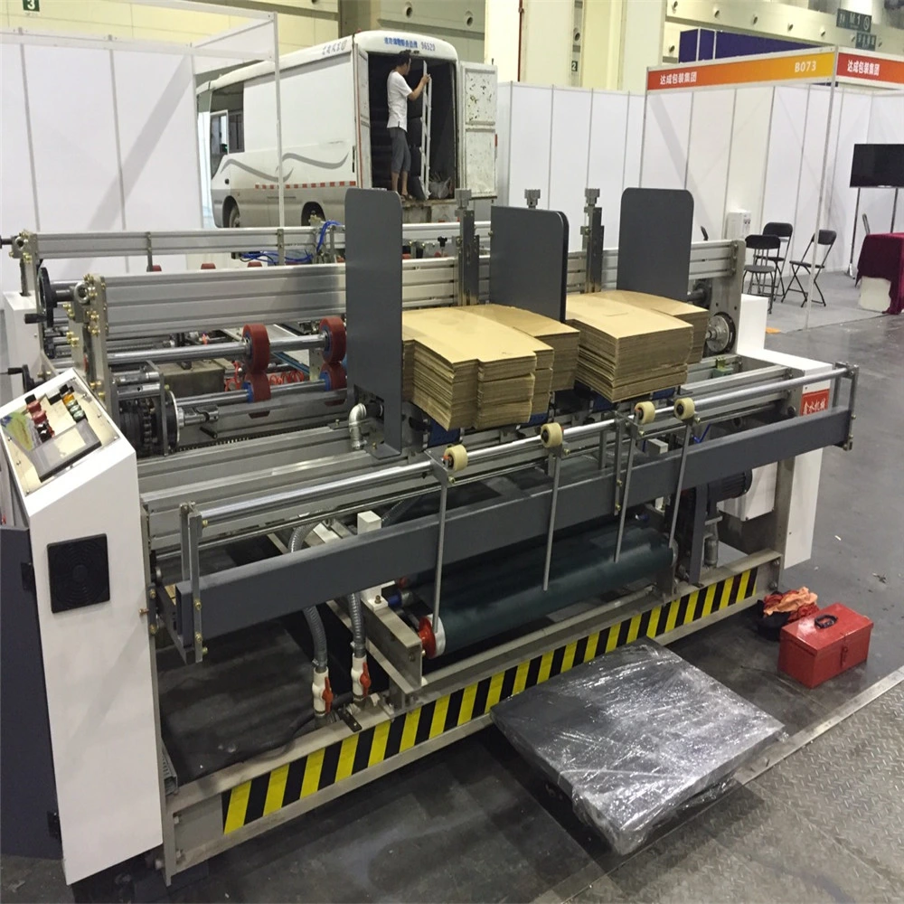 Semiautomatic Paper Box Folder Gluer Gluing Machine