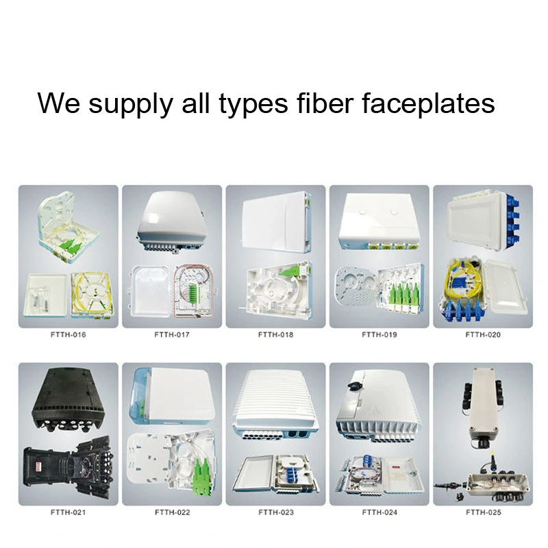 Indoor Plastic Sc Fiber Port Connector Terminal Box Single Fiber Faceplate