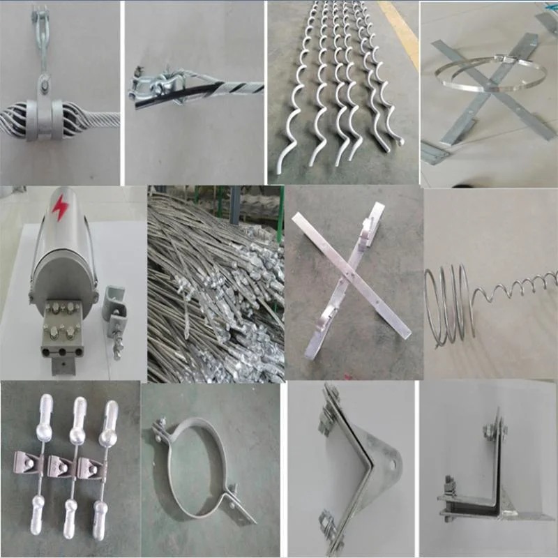 Pre-Twisted Wire Preformed Full Tension Guy Grip Suspension ADSS Opgw Clamp Optical Cable Herrajes De FTTH Cable Clamp