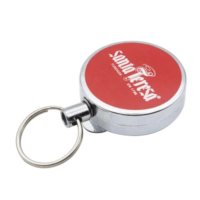 Portadige retrattile/porta badge metallo ID con cinghia Clip Key Ring per Portachiavi della scheda Nome