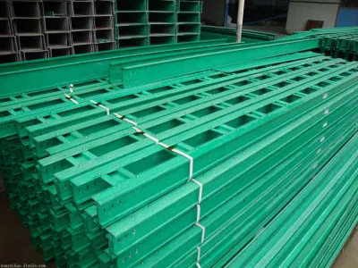 FRP vassoio per cavi in fibra di vetro Produttore vassoio per scale per cavi in filo GRP Con coperchio