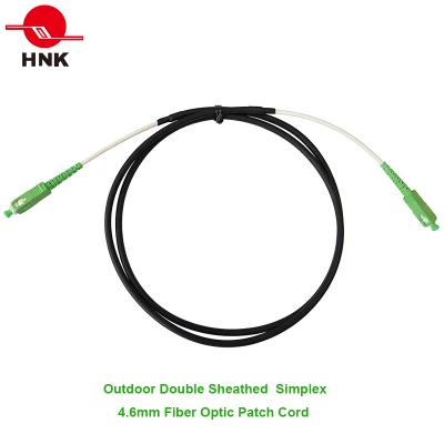 Patch cord in fibra ottica simplex a doppia guaina da 4,6 mm per esterni