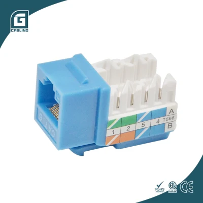 Gcabling UTP CAT6 RJ45 Jack CAT6 CAT6A Networking RJ45 Unshield Martinetto Keystone