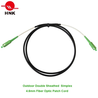Patch cord simplex per esterni in fibra ottica a doppia guaina da 4,6 mm