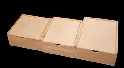 Scatole regalo in legno di pino naturale, scatole per imballaggio in legno e espositore in legno