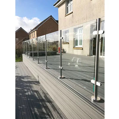  Kit di montanti per corrimano balaustra in vetro Design moderno per balcone Ringhiera