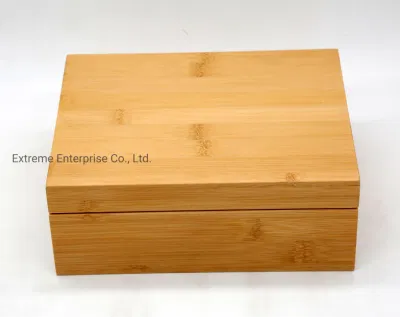 Scatola di imballaggio del regalo del tè di bambù appena artigianale, scatola di deposito del tè
