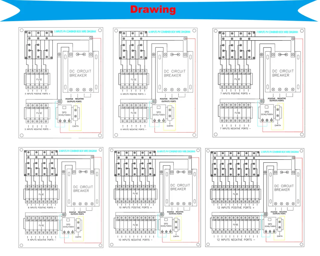 Factory Sale 1000V 2 -36 Strings IP65 DC PV Combiner Box for Solar Energy System