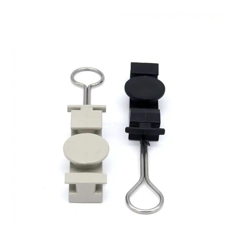 FTTH Accessories Clamp ABS Nylon Fiber Optic Suspension Clamp for Drop Cable
