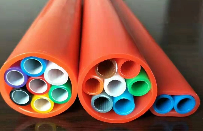 Microduct HDPE Bundle Duct Orange Silicone Lining for Air-Blown Micro Cable