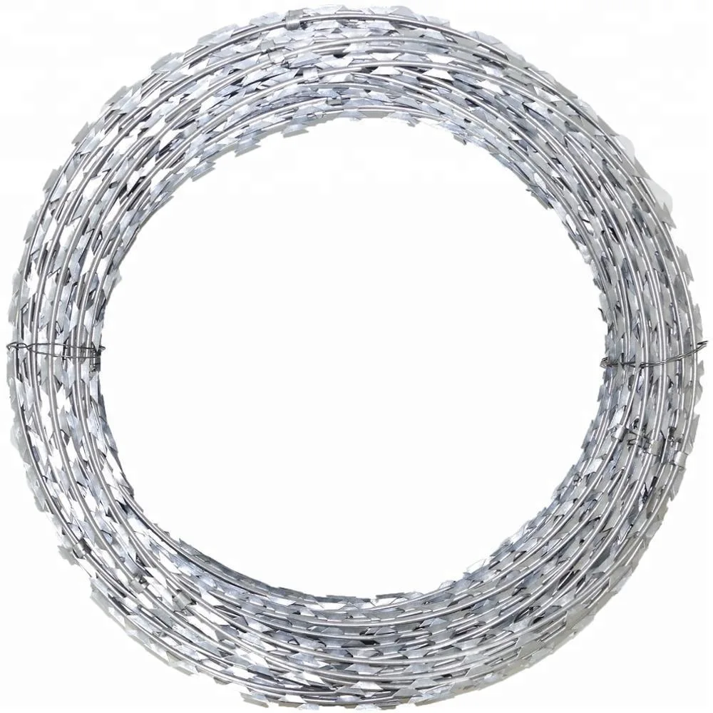 Gezhige Tensioning Barbed Wire Suppliers 5mm Needle Length Galvanized Concertina Razor Wire China Bright Surface Barbed Razor Barbed Wire