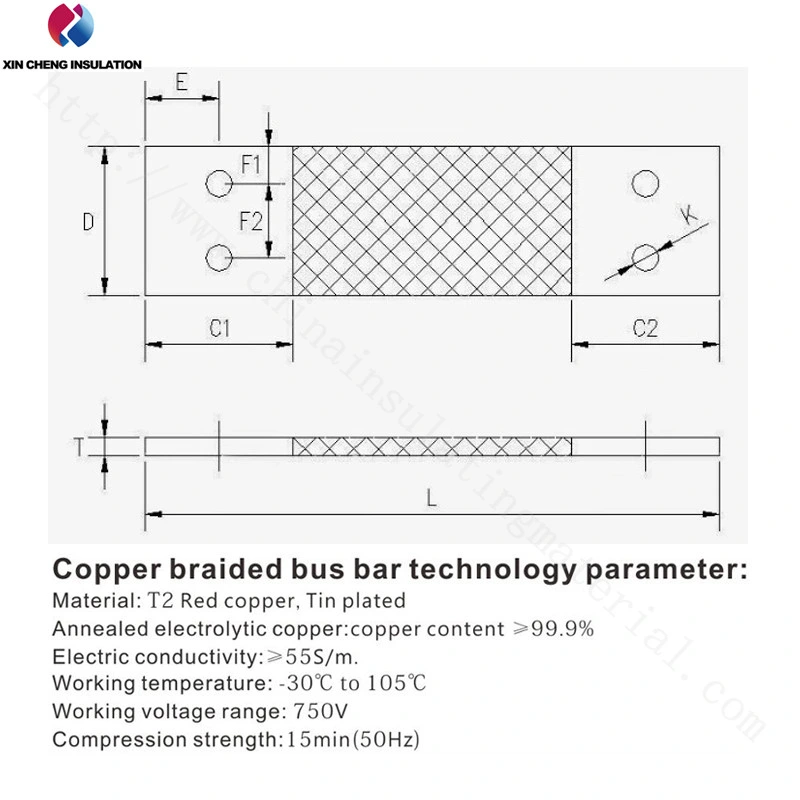 Cold Pressure Welding Tinned or Bare Copper Braid Flexible Wire Connector/Braided Wire