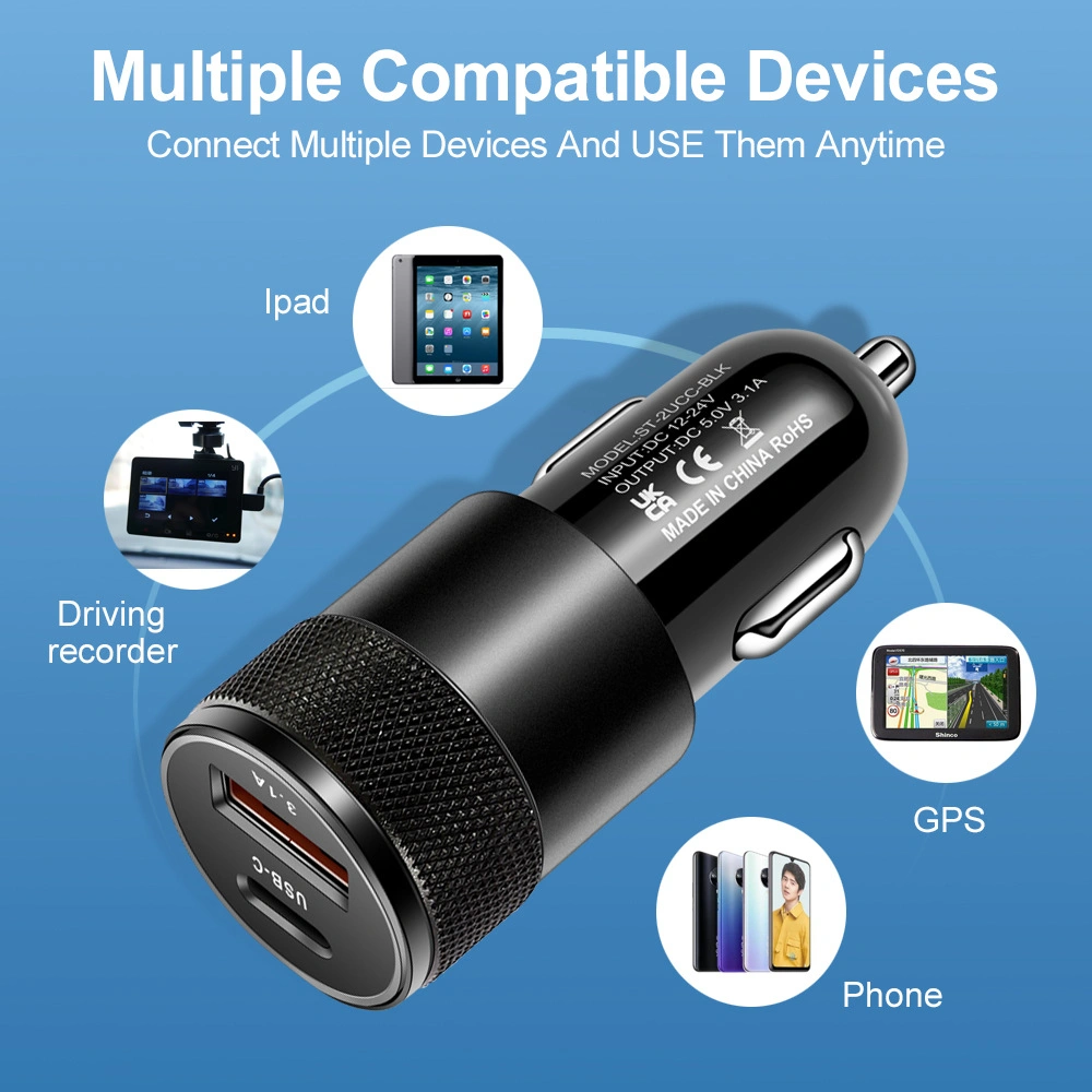 3.1A USB+Pd Car Charger USB Car Charger for Phone