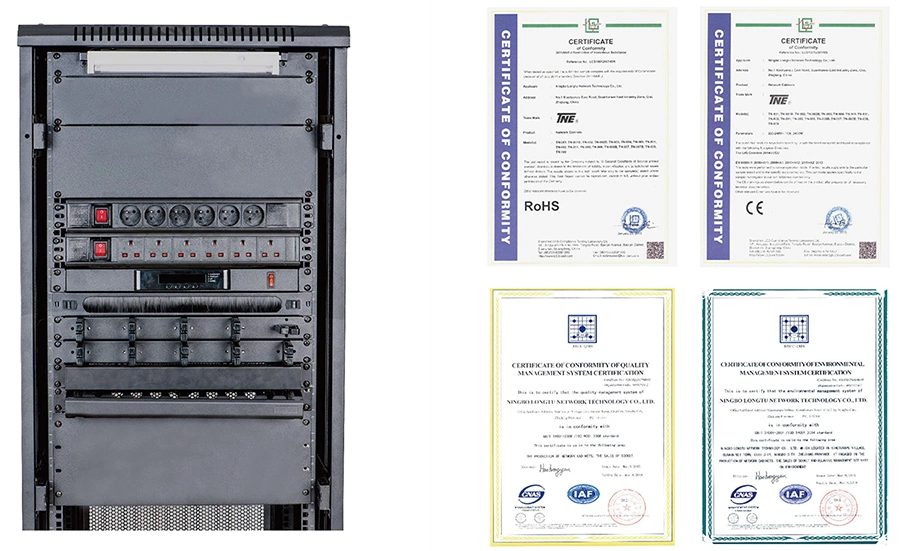 42u 800*800 Server Network Rack with 2 PCS Vertical Cable Management