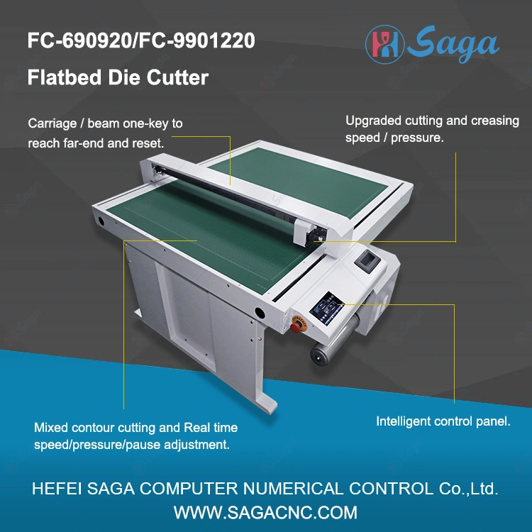 Servo Motor Control System High Precision Die Cutter Contour Cutting and Creasing Machine Flatbed Cutter