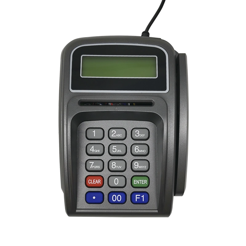 20 Keys Pinpad with LCD and Optional Card Reader Dual Color LED Indicating Correct or Error Reading