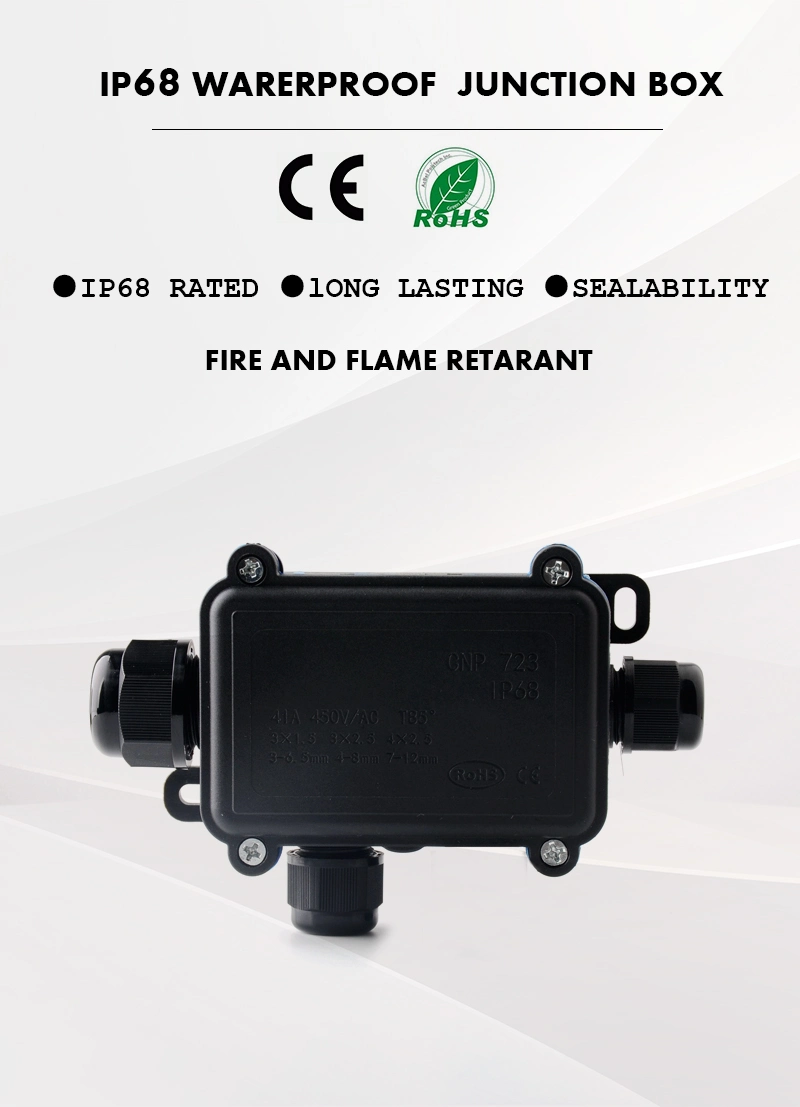 IP68 Waterproof Junction Box with Terminal Block Inside