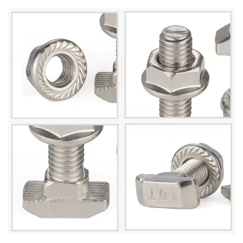 M5/M6/M8 Nickel Plated High Tensile Strength Aluminum Channels Mounting T Bolt
