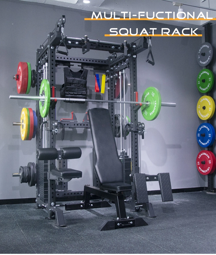 Wholesale Commercial Fitness Squat Rack Lat Pulldown Cable Crossover Power Rack Multifunctional Smith Machine