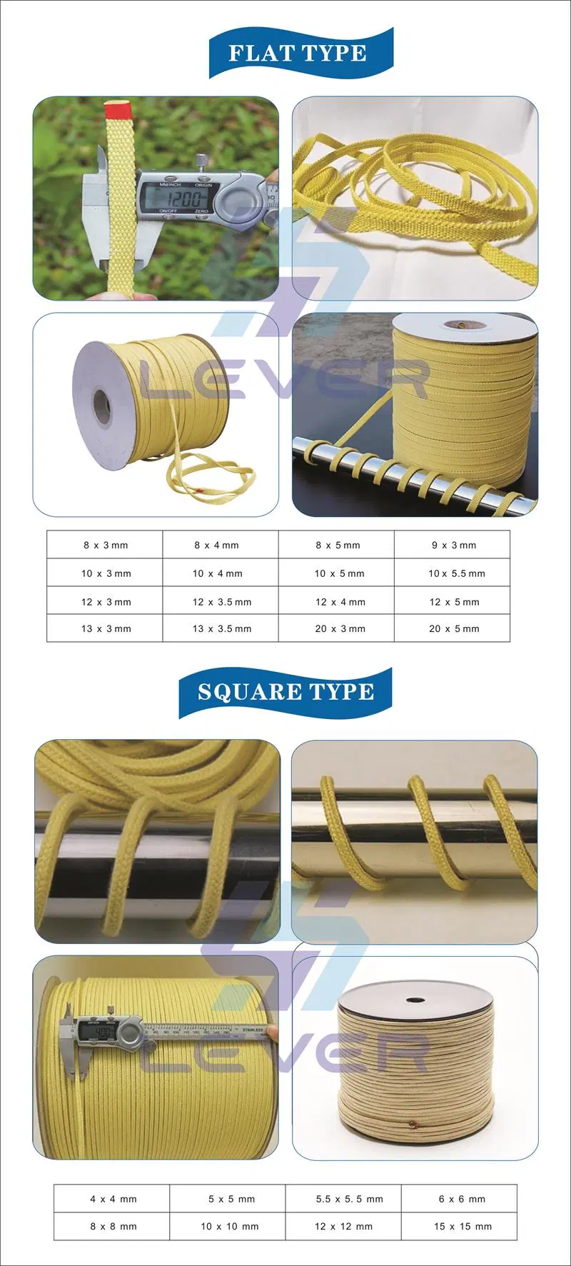 6mm Cord Yellow Aramid Braided Rope Braided Cord, Yellow Aramid Cord Braided Kevlar Rope