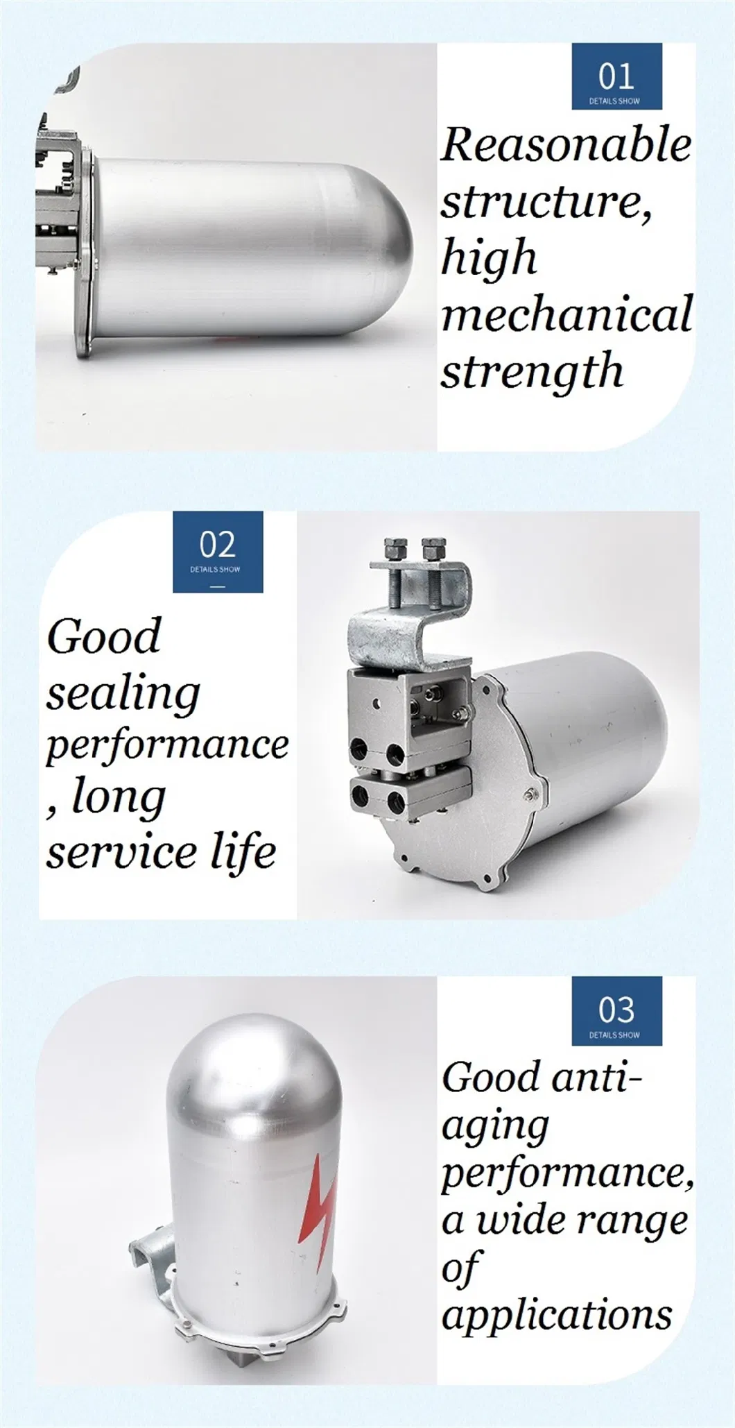 SL 12-48 Cores Power Fittings ADSS/Opgw Optical Fiber Cable Joint Box