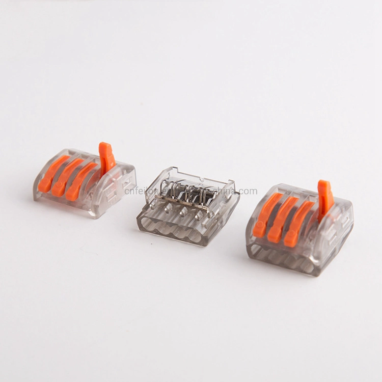 222-414 Lever-Nuts 4 Conductor Compact Connectors Directly Sale From Factory Pct-414 CE Certificate Terminal Wire Connector for Junction Box Universal Connector