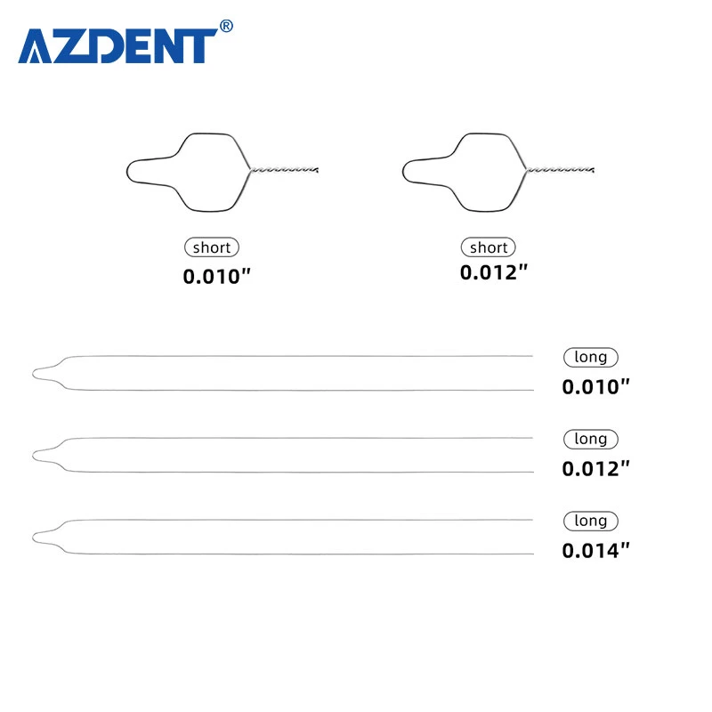 Azdent 100PCS Dental Preformed Ligature Ties Long Short Twist Orthodontic Wire