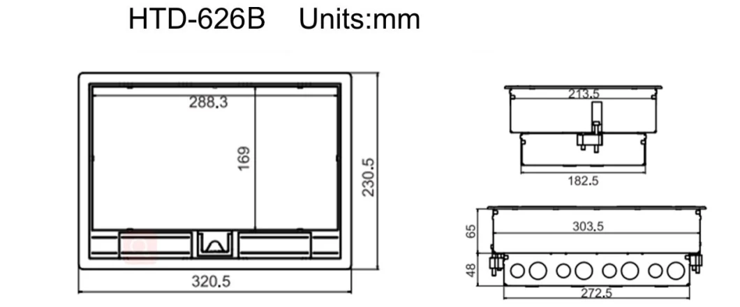 Raised Floor Boxes Twin 13A Power Switched Socket Data Outlet