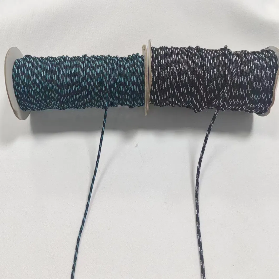 High Quality Jacquard Printing Polyester Rope Round Cord for Garment and Shoes