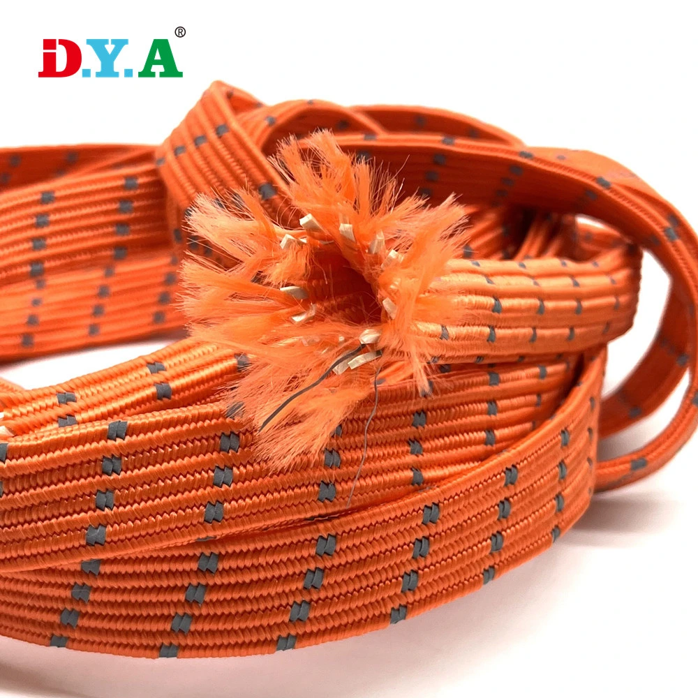 High Quality Flat Polyester Braided Bungee Cord Elastic for Motorcycle Luggage Strap