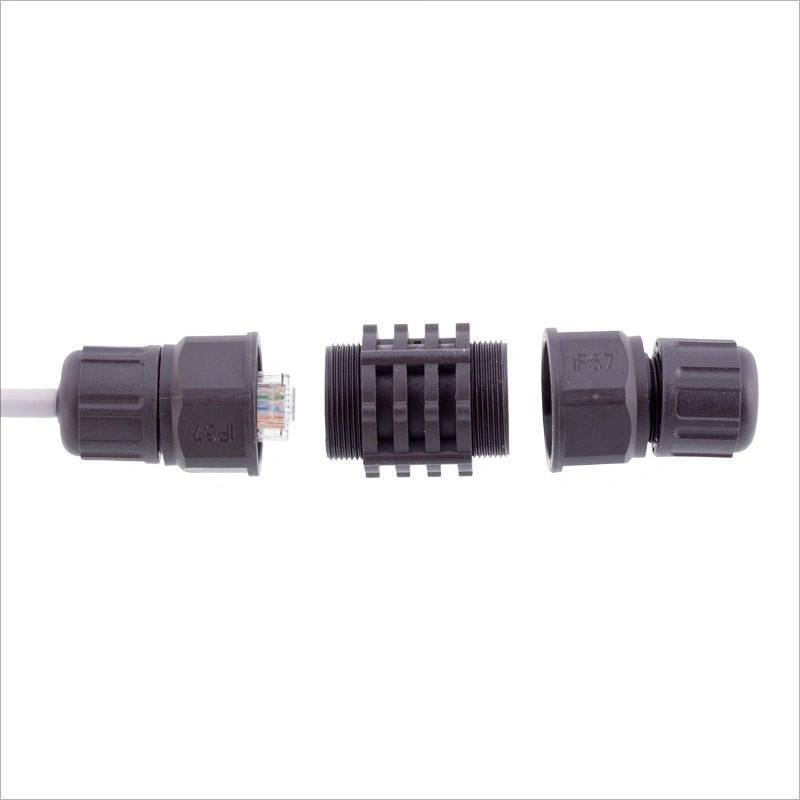Outdoor Waterproof Ethernet LAN Network Adapter Cat5 CAT6 RJ45 Cable to Cable Type Connector for Ad Screen