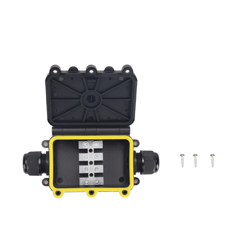 IP68 Waterproof Electrical Wire Box Outdoor 2-Way Junction Box Terminal Enclosure