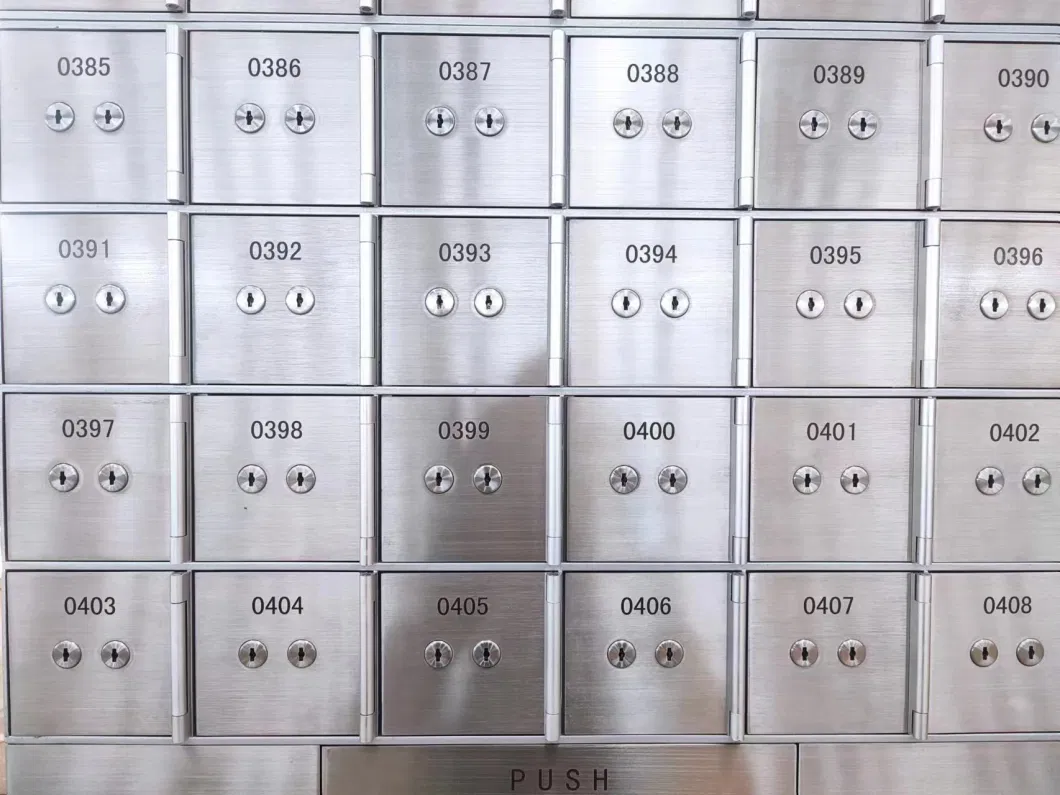 Stainless Steel Safe Deposit Box for Bank External Hinge Safe Deposit Locker Kz-6